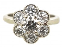Platinum & Diamond Cluster Ring