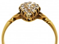 Victorian Marquise Shaped Diamond Set 18ct Gold Ring