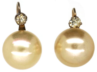 French Silver & Paste Earrings