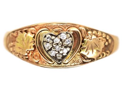 Alaskan Two Colour 14ct Gold & Diamond Heart Ring