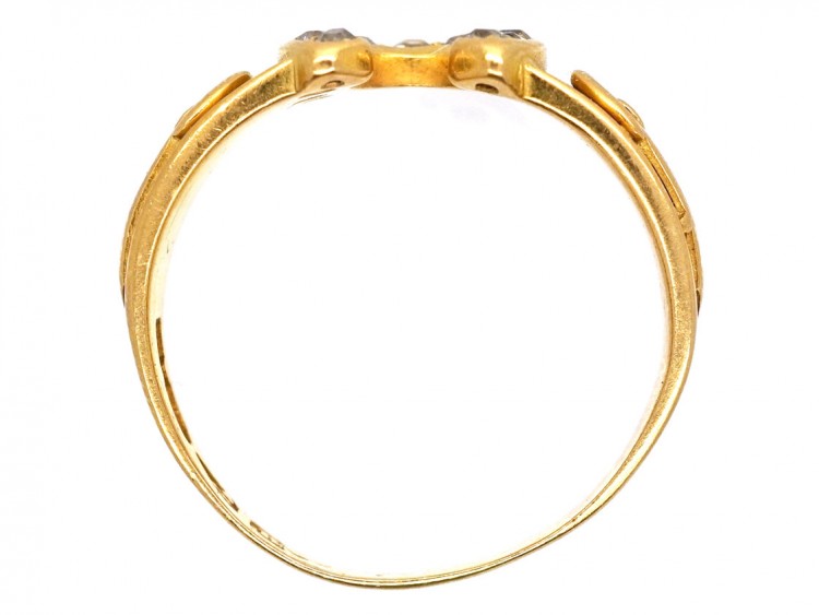 Victorian 18ct Gold & Diamond Horseshoe Ring