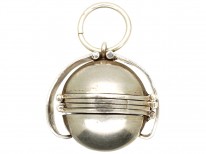 Silver Globe Locket with Six Compartments for Photographs