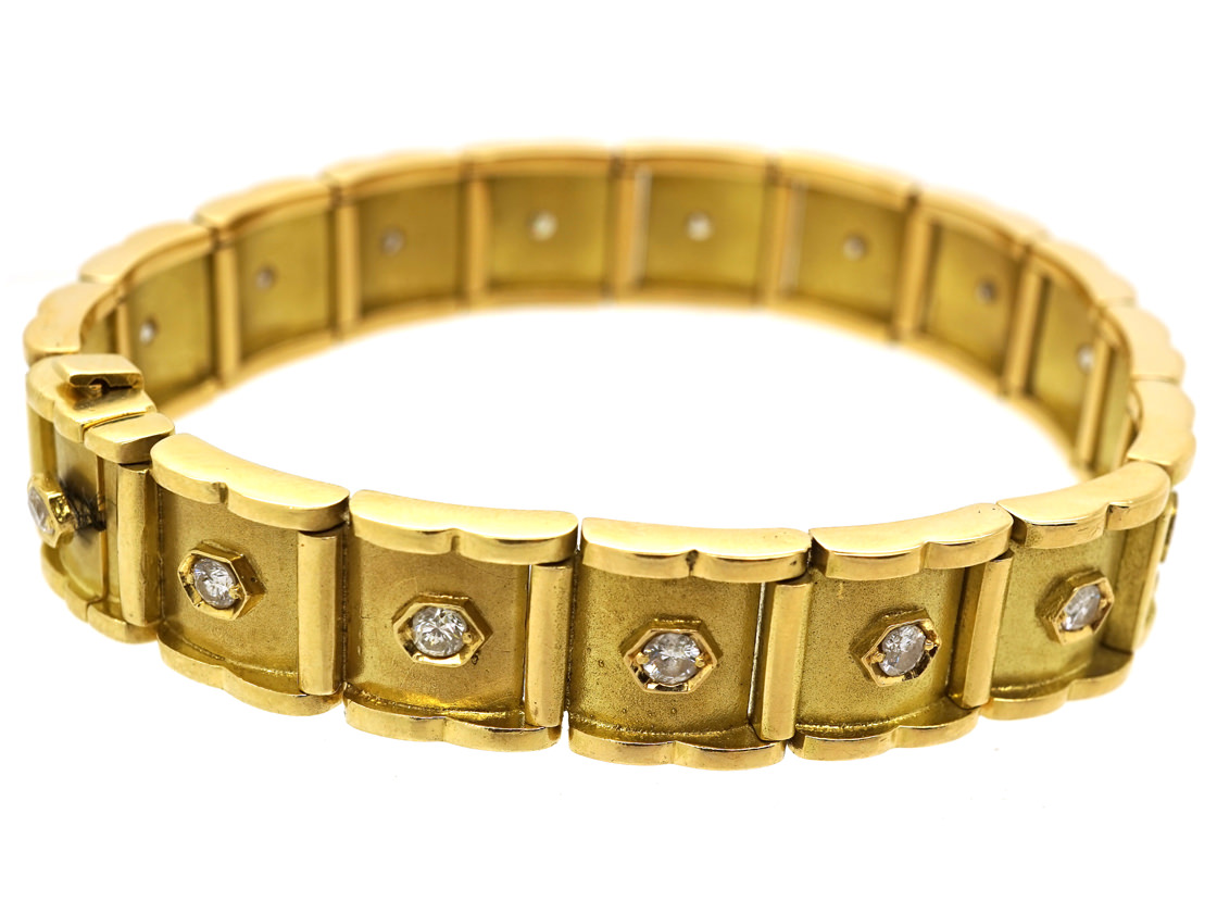 Fred, Paris 18ct White Gold Diamond Tourbillon Bracelet