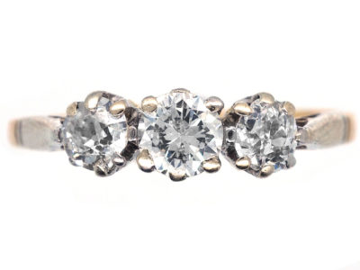18ct Gold & Platinum Three Stone Diamond Ring