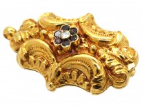 Late 18th Century French 18ct Gold, Garnet & Diamond Vinaigrette Pendant