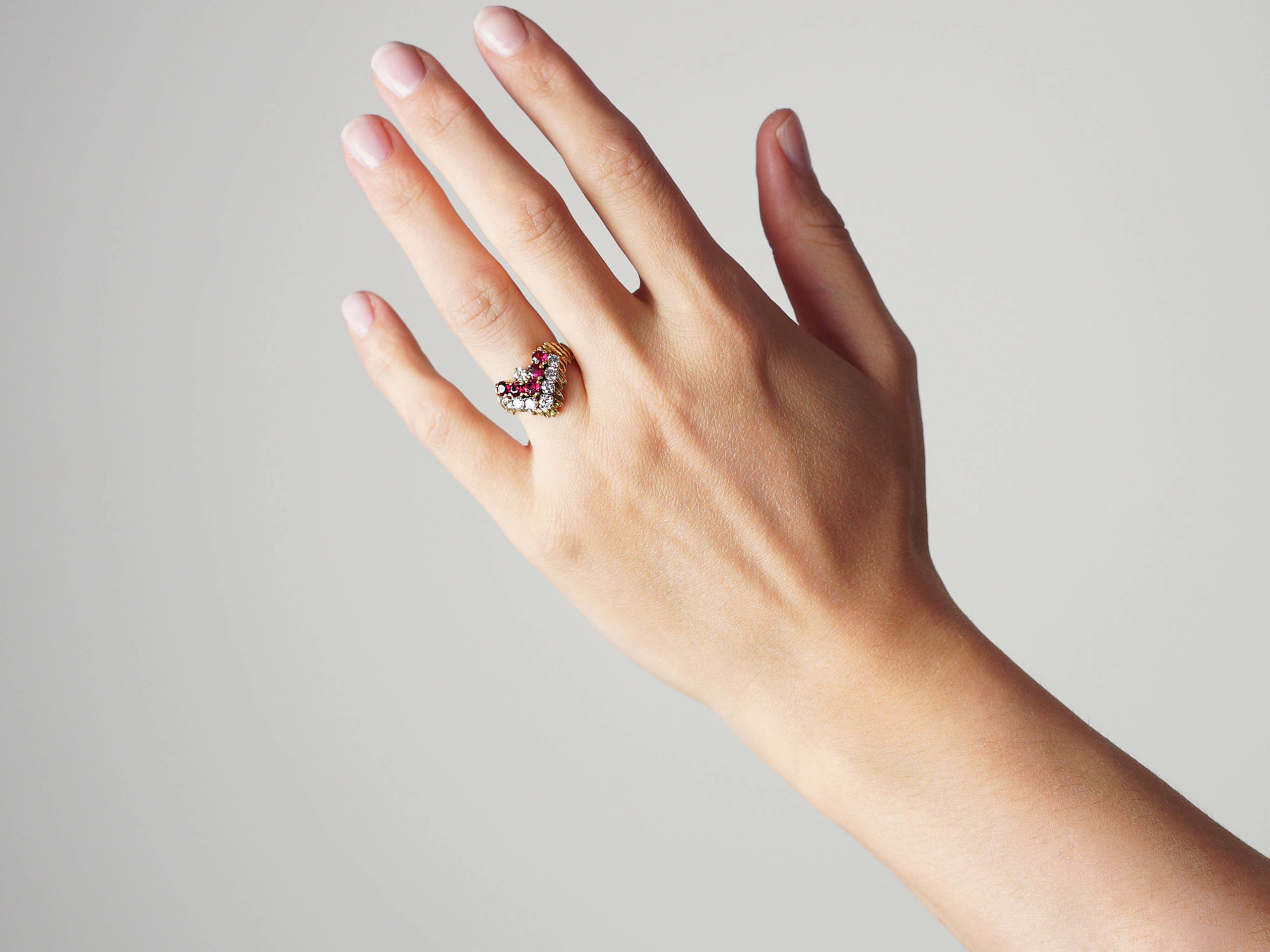 1960s Ruby & Diamond Ring (439C) | The Antique Jewellery Company
