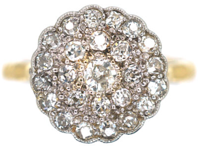 Edwardian 18ct Gold ​& Diamond Cluster Ring