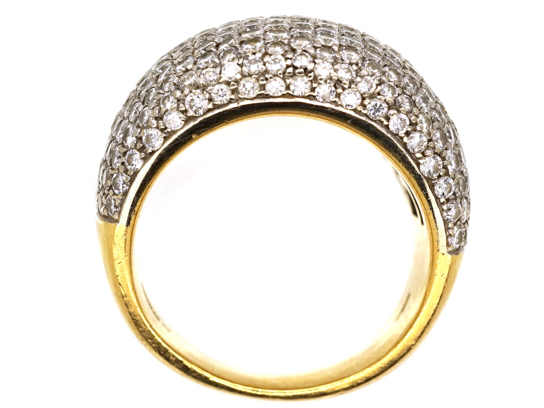 18ct Gold Diamond Pavé set Ring (523H/PR) The Antique Jewellery Company