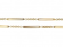Edwardian 9ct Gold Chain With Box Design Detail