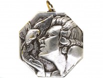 Art Deco Silver Plated Pendant by Ray Pelletier