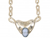 Theodor Fahrner Art Deco Necklace with Blue Paste