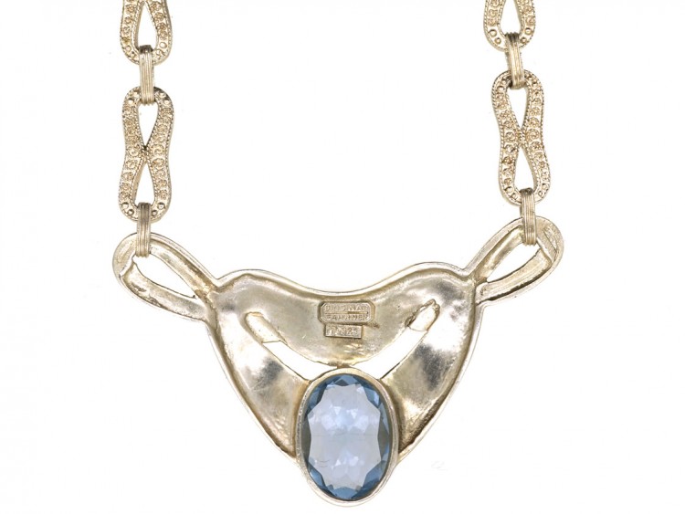 Theodor Fahrner Art Deco Necklace with Blue Paste