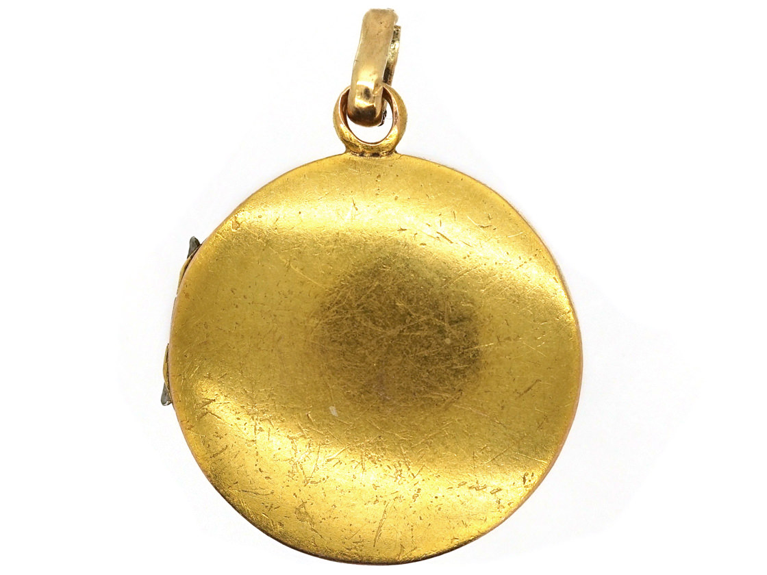 Art Nouveau 18ct Gold Locket of a Lady (570H) | The Antique Jewellery ...