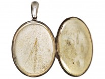 Victorian Silver Locket With Layered Detail
