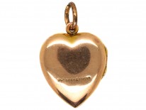 Edwardian Plain 9ct Back ​& Front Gold Heart Locket