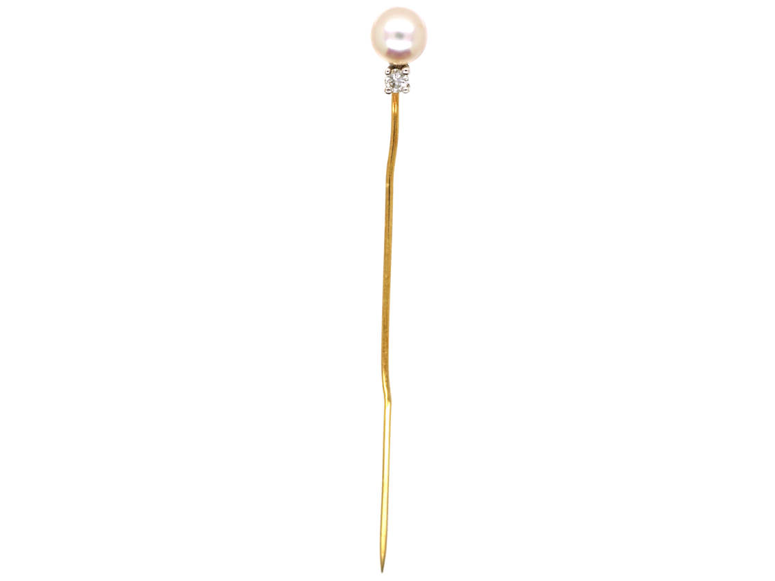 mens pearl tie pin