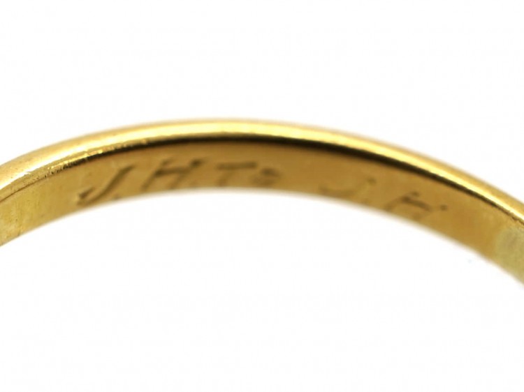 Edwardian 18ct Gold ​& Platinum, Two Stone Diamond Crossover Ring