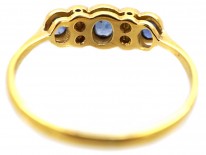 Edwardian 18ct Gold ​& Platinum, Sapphire ​& Diamond Ring
