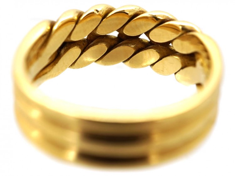 18ct Gold Victorian Plaited Gold Ring