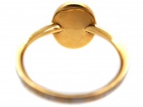 18ct Gold & White Enamel Georgian Memorial Ring