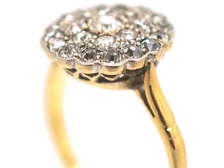 Edwardian 18ct Gold ​& Diamond Cluster Ring