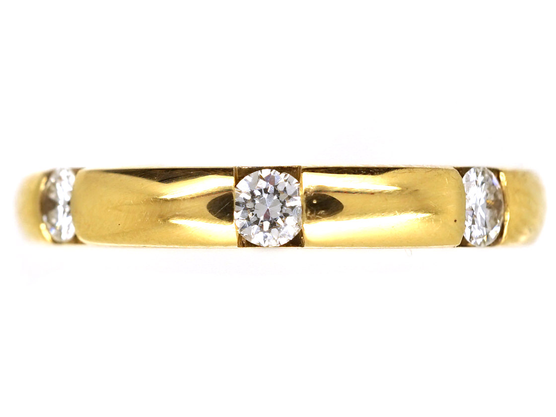 18ct Gold & Diamond Band (641H) | The Antique Jewellery Company