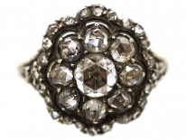 Georgian Rose Diamond Cluster Ring