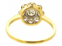18ct Gold & Platinum Diamond Daisy Cluster Ring