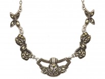 Art Deco Silver ​& Marcasite Necklace