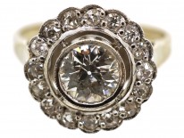 18ct White Gold Diamond Daisy Cluster Ring