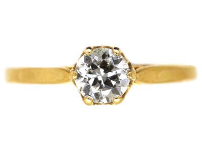 18ct Gold & Diamond Solitaire Ring