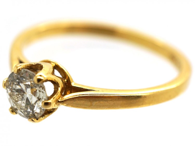 18ct Gold & Diamond Solitaire Ring