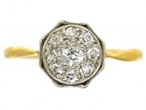 Art Deco 18ct Gold & Platinum, Octagonal Diamond Ring