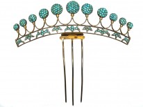Victorian Silver Gilt & Turquoise Tiara