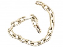 French Silver Curb Link Bracelet from the 1970s