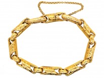 Early Victorian 15ct Gold Engraved Bracelet