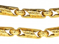Early Victorian 15ct Gold Engraved Bracelet