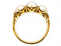 Victorian 18ct Gold & Natural Pearl Ring