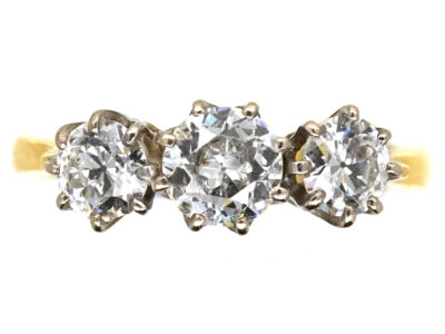 18ct Gold Three Stone Diamond Ring