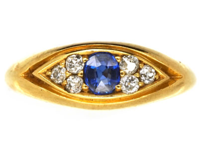 Edwardian 18ct Gold, Sapphire & Diamond Ring