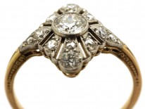 Art Deco Diamond Shaped Diamond Set Ring