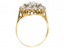 Large Gold & Paste Oval Cluster Ring