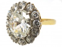 Large Gold & Paste Oval Cluster Ring