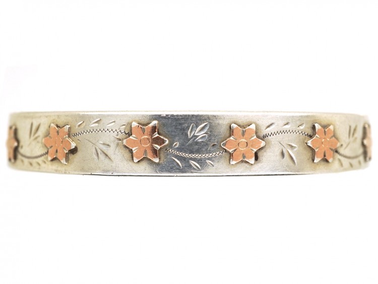 Child's Silver & Gold Overlay French Bangle