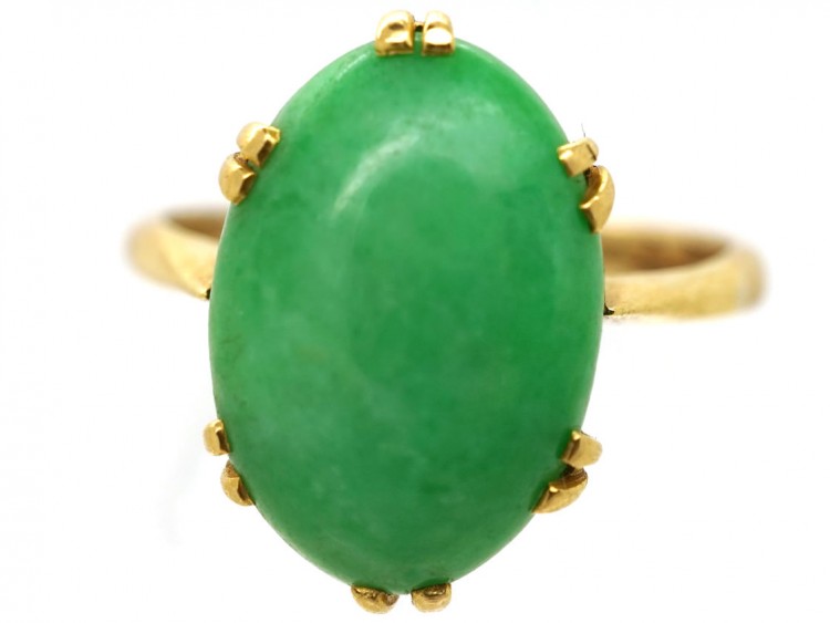 18ct Gold Jadeite Ring