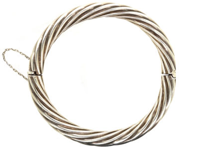 Silver Swirl Design Bangle