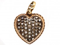 Edwardian Rose Diamond Heart Pendant