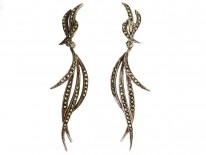 1950s Silver & Marcasite Drop Earrings