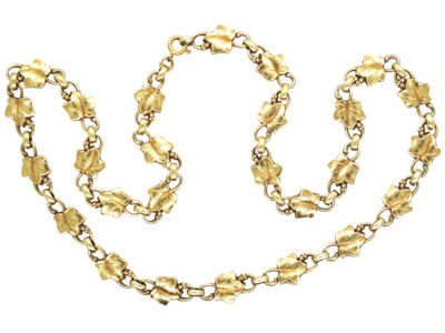 Silver Gilt Ivy Leaf Necklace