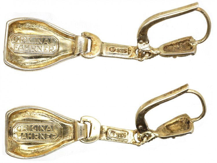 Theodor Fahrner Silver & Marcasite Drop Earrings